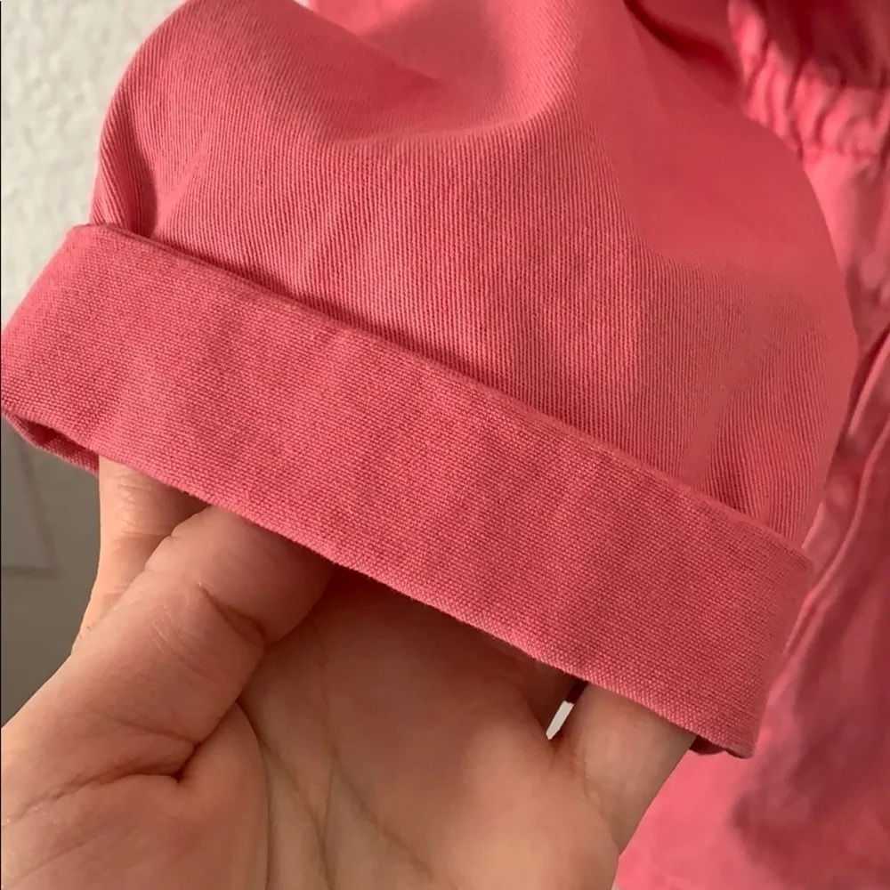 Old Navy Pink Twill Hooded Field Jacket